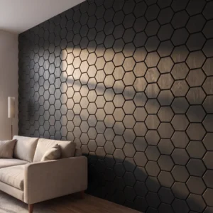 Acoustic Panel With Hexagon-shaped