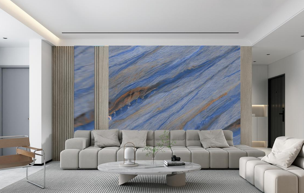 Marble-look wall panels with continuous veins1